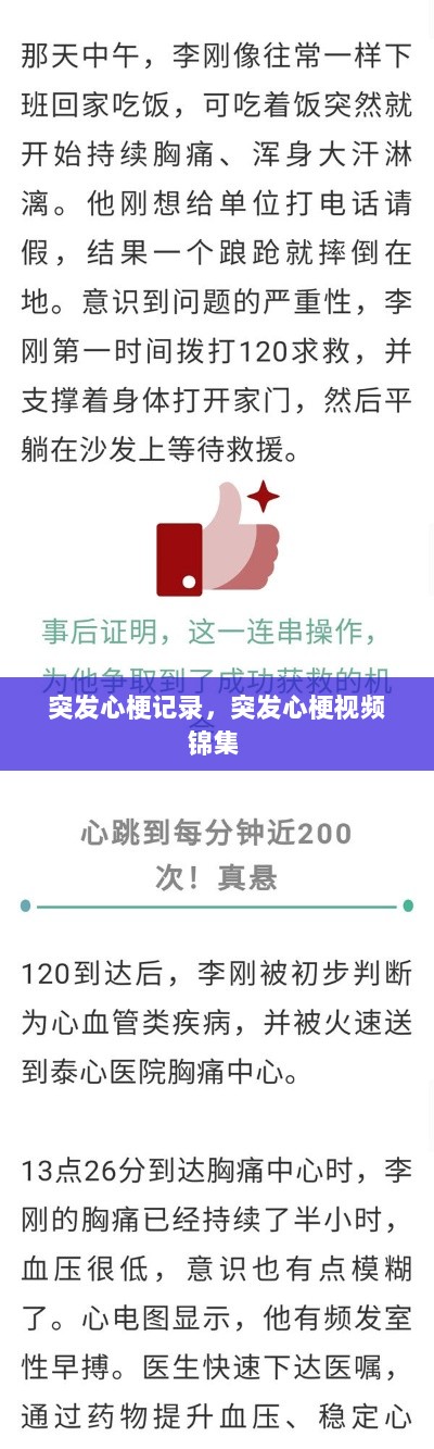 突发心梗记录，突发心梗视频锦集 