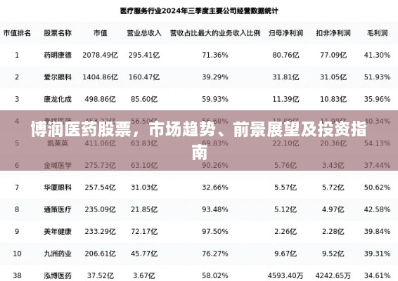 博润医药股票，市场趋势、前景展望及投资指南