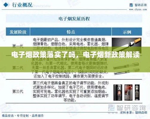 电子烟政策落实了吗，电子烟新政策解读 