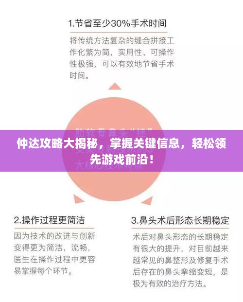 仲达攻略大揭秘，掌握关键信息，轻松领先游戏前沿！