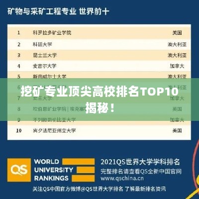 挖矿专业顶尖高校排名TOP10揭秘！