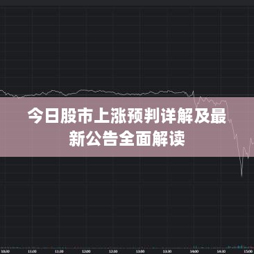 今日股市上涨预判详解及最新公告全面解读