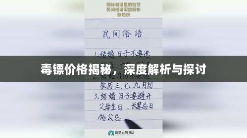 毒镖价格揭秘，深度解析与探讨