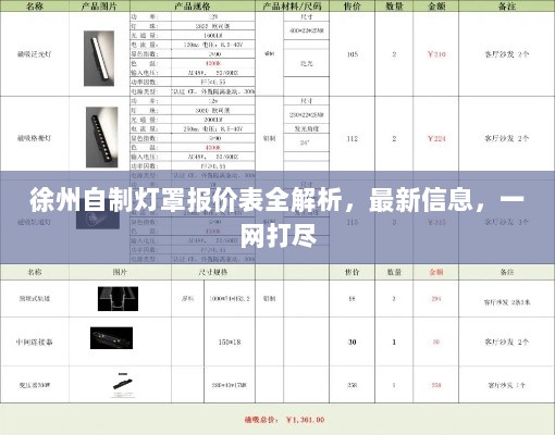 徐州自制灯罩报价表全解析，最新信息，一网打尽