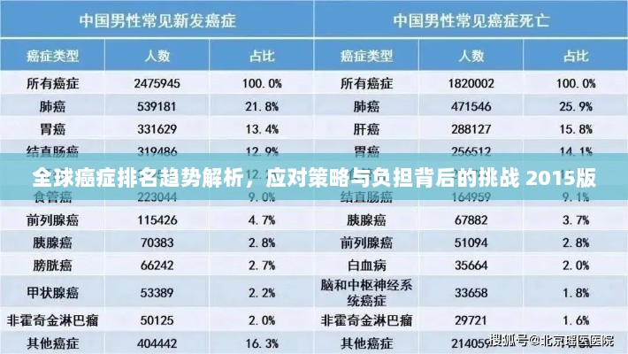 全球癌症排名趋势解析，应对策略与负担背后的挑战 2015版