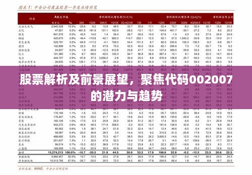 股票解析及前景展望，聚焦代码002007的潜力与趋势